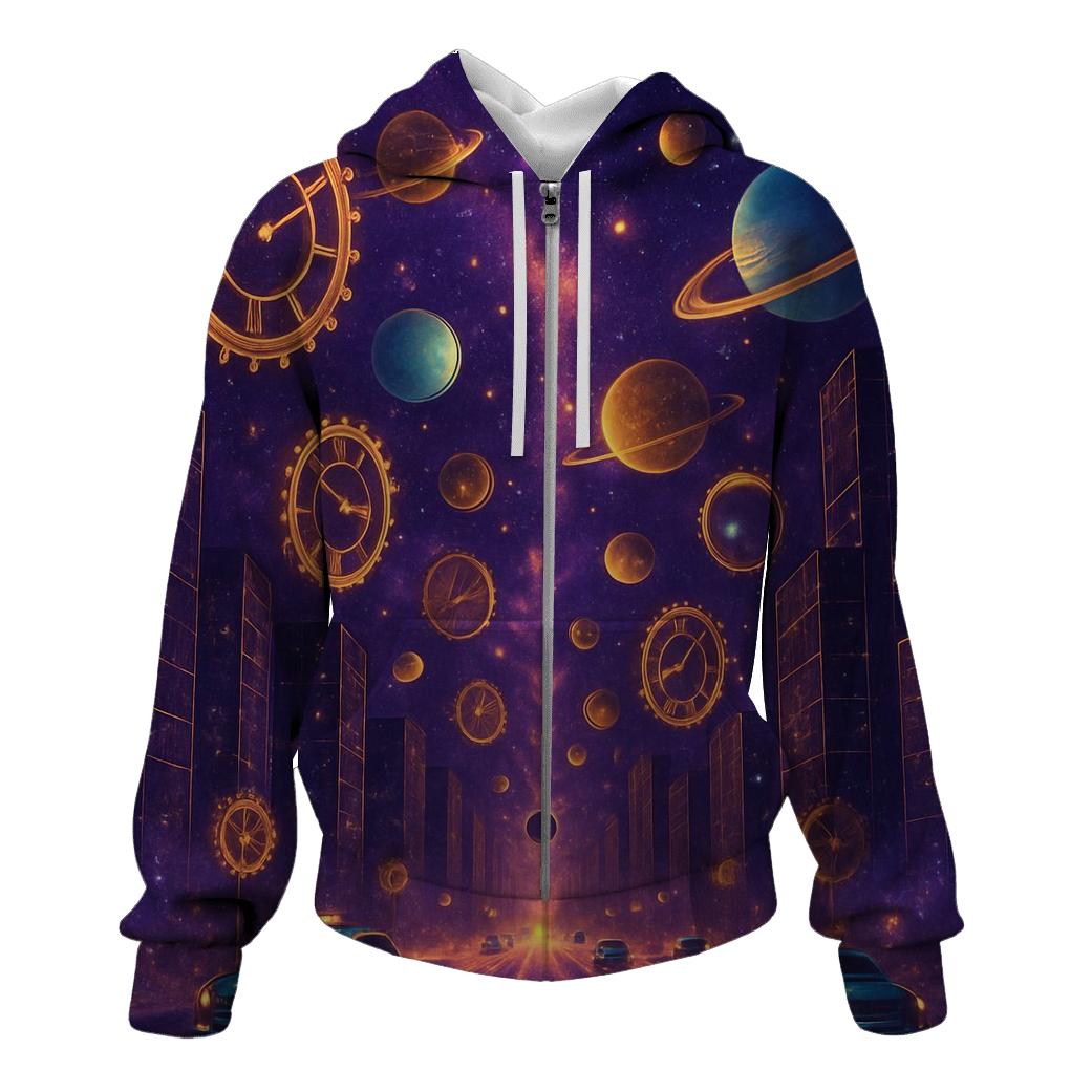 Astral Clockwork Boulevard embroidered hoodies
