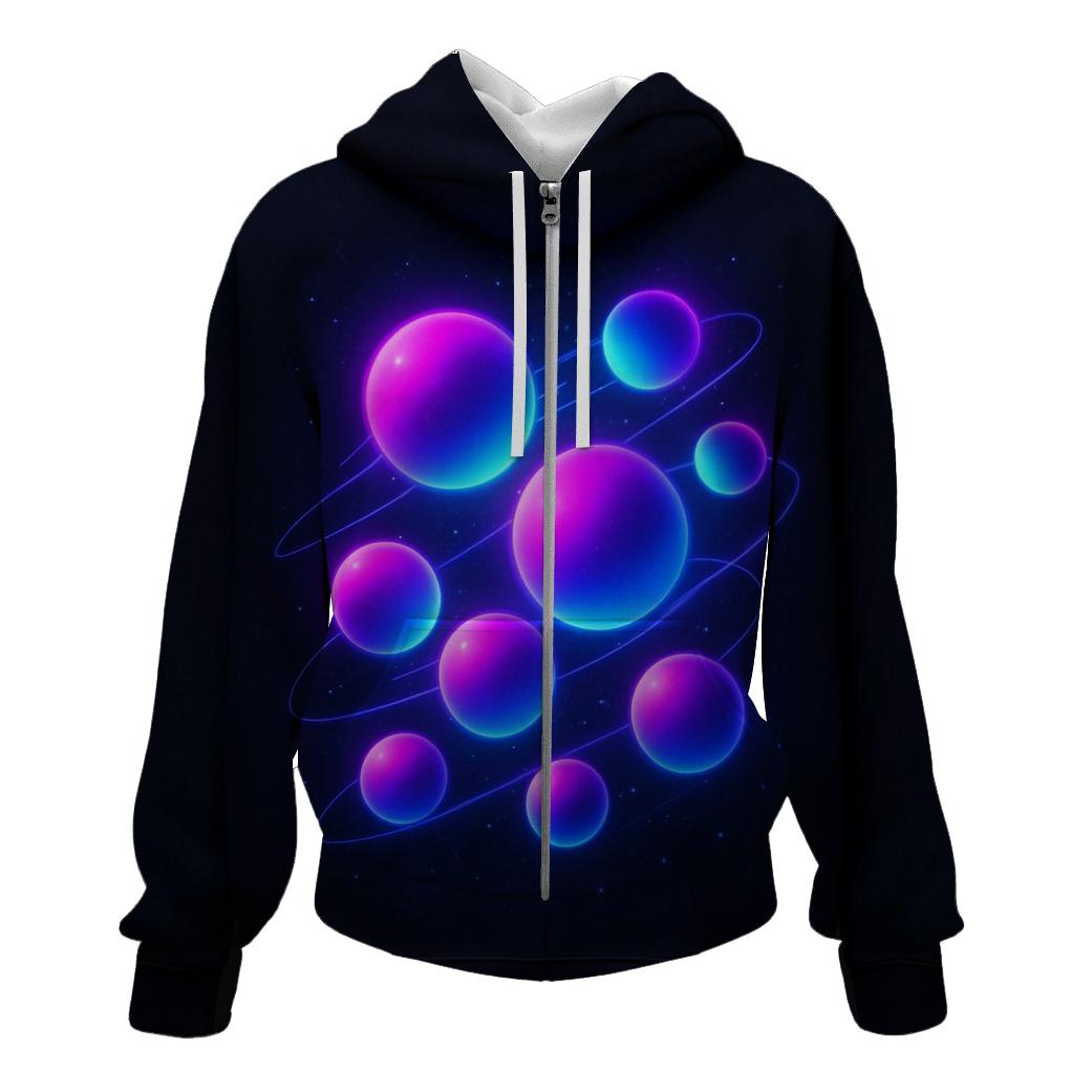 Neon Orbit Gradient printed hoodies