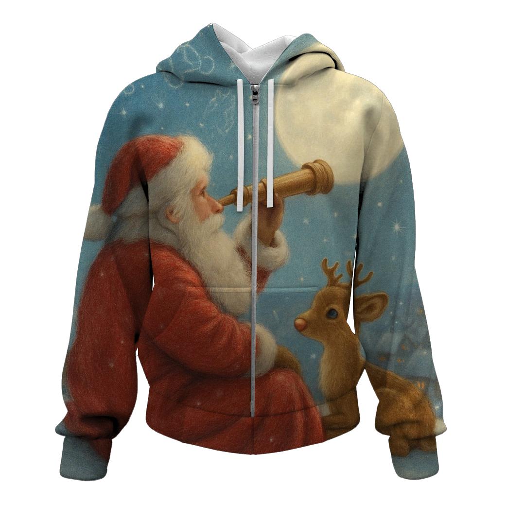Moonlit Stargazer Santa hoodie designs