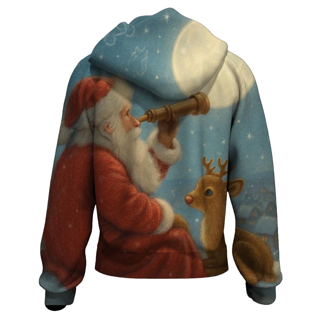 Moonlit Stargazer Santa hoodie designs