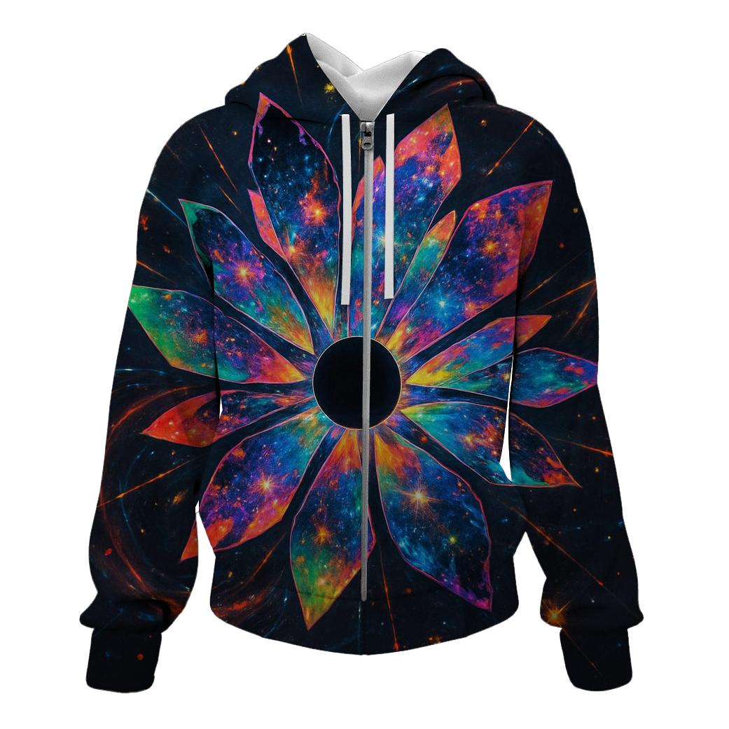 Prismatic Singularity Bloom custom hoodies