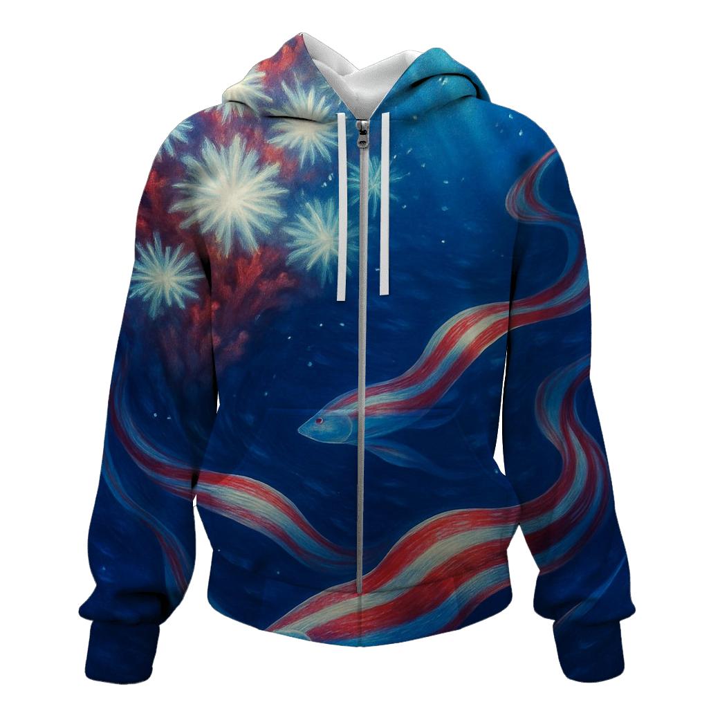 Star Spangled Reef zip-up hoodies