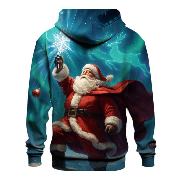 Cosmic Aurora Santa Voyage printed hoodies