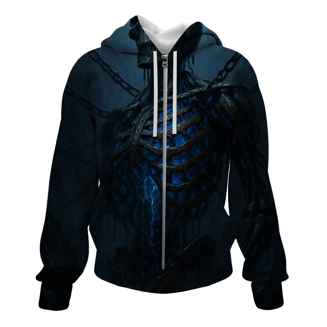 Chained Titan Of The Abyss zip-up hoodies