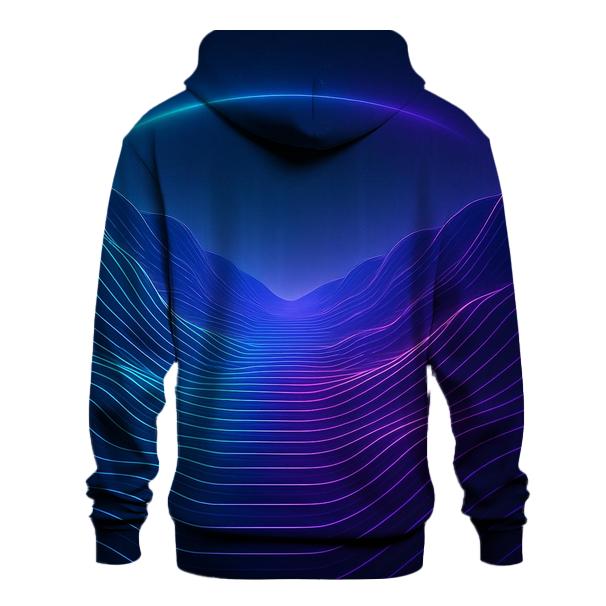 Aurora Circuit Gradient printed hoodies