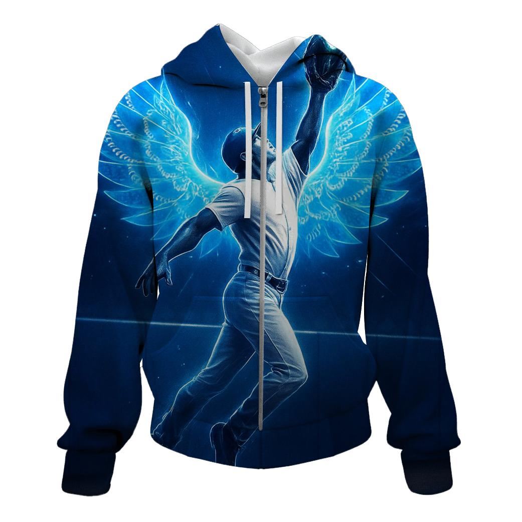 Blue Wings Of The Outfield Catch custom hoodies