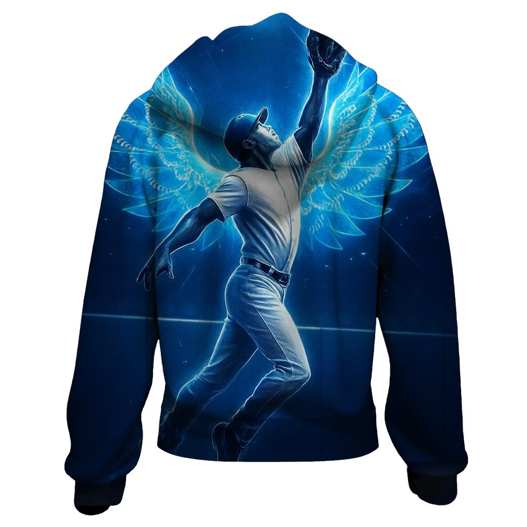 Blue Wings Of The Outfield Catch custom hoodies