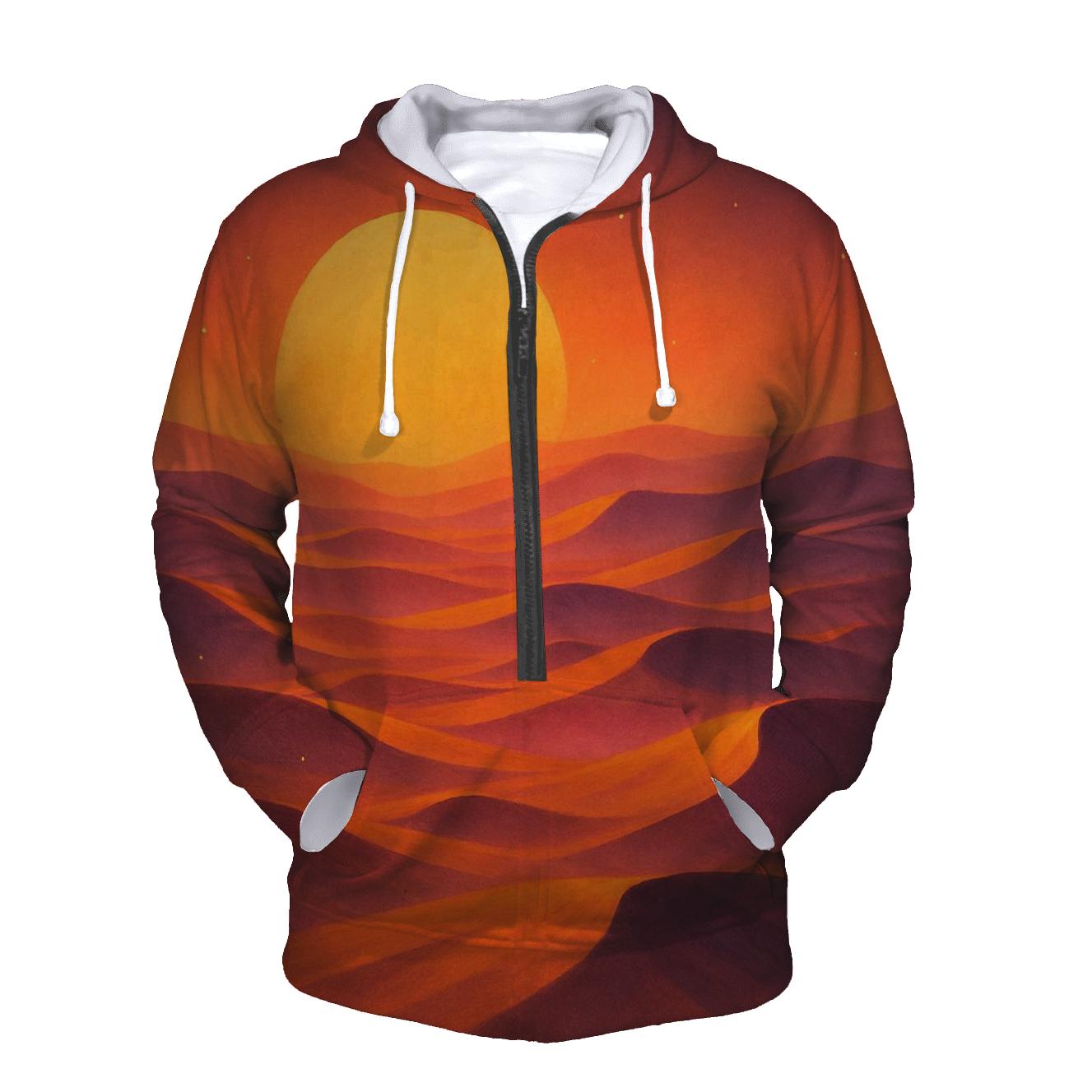 Celestial Dunes At Emberfall embroidered hoodies