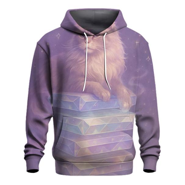 Crystal Library Reading Cat graphic hoodies