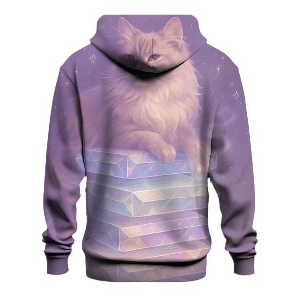 Crystal Library Reading Cat graphic hoodies