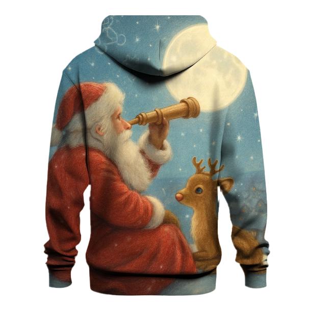 Moonlit Stargazer Santa custom hoodies
