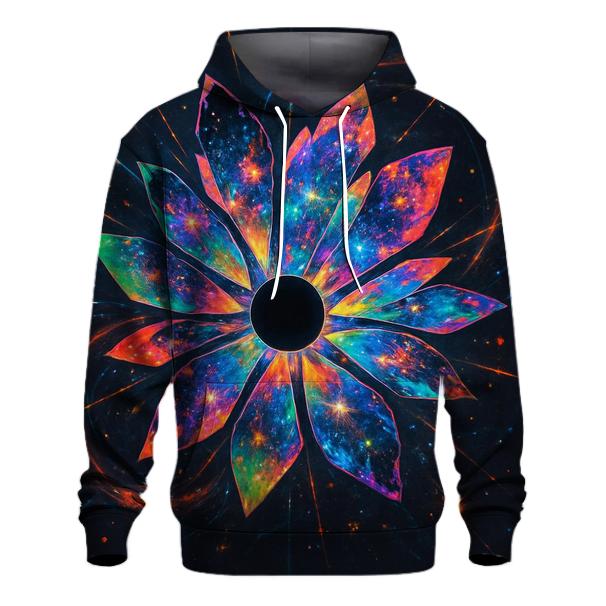 Prismatic Singularity Bloom embroidered hoodies