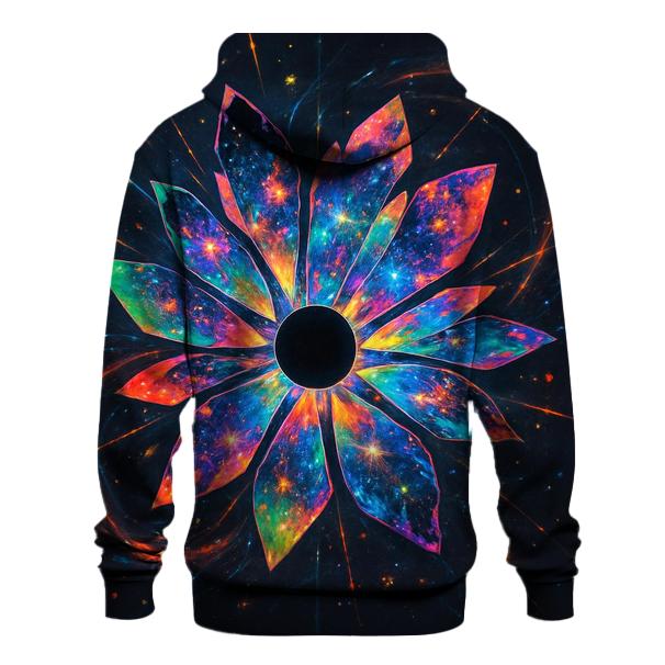 Prismatic Singularity Bloom embroidered hoodies