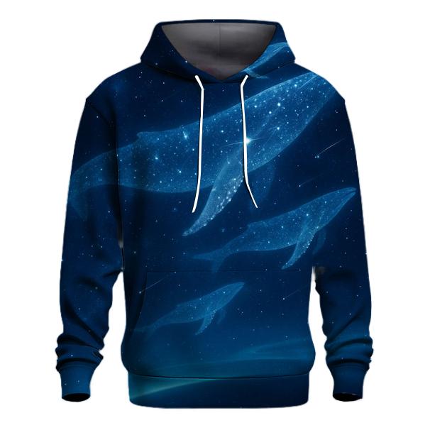Celestial Whale Migration lightweight hoodies