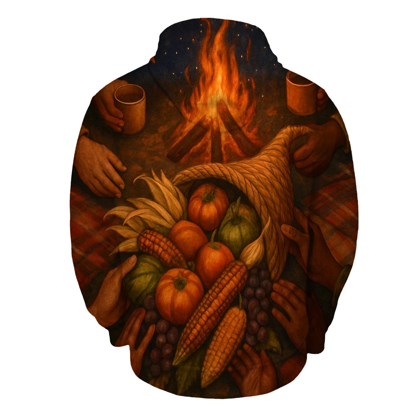Cornucopia Circle Around The Fire zip-up hoodies
