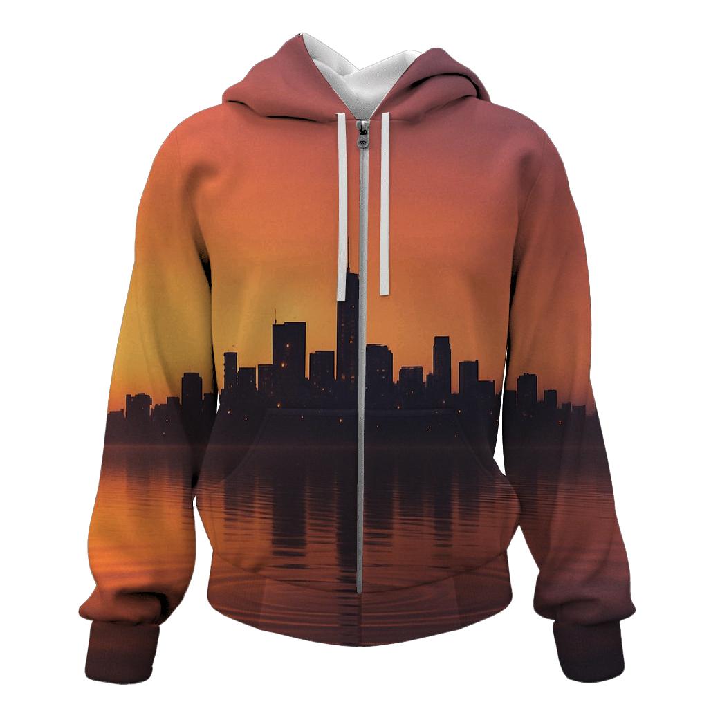 Skyline Reverie At Golden Hour Drift hoodies fashion