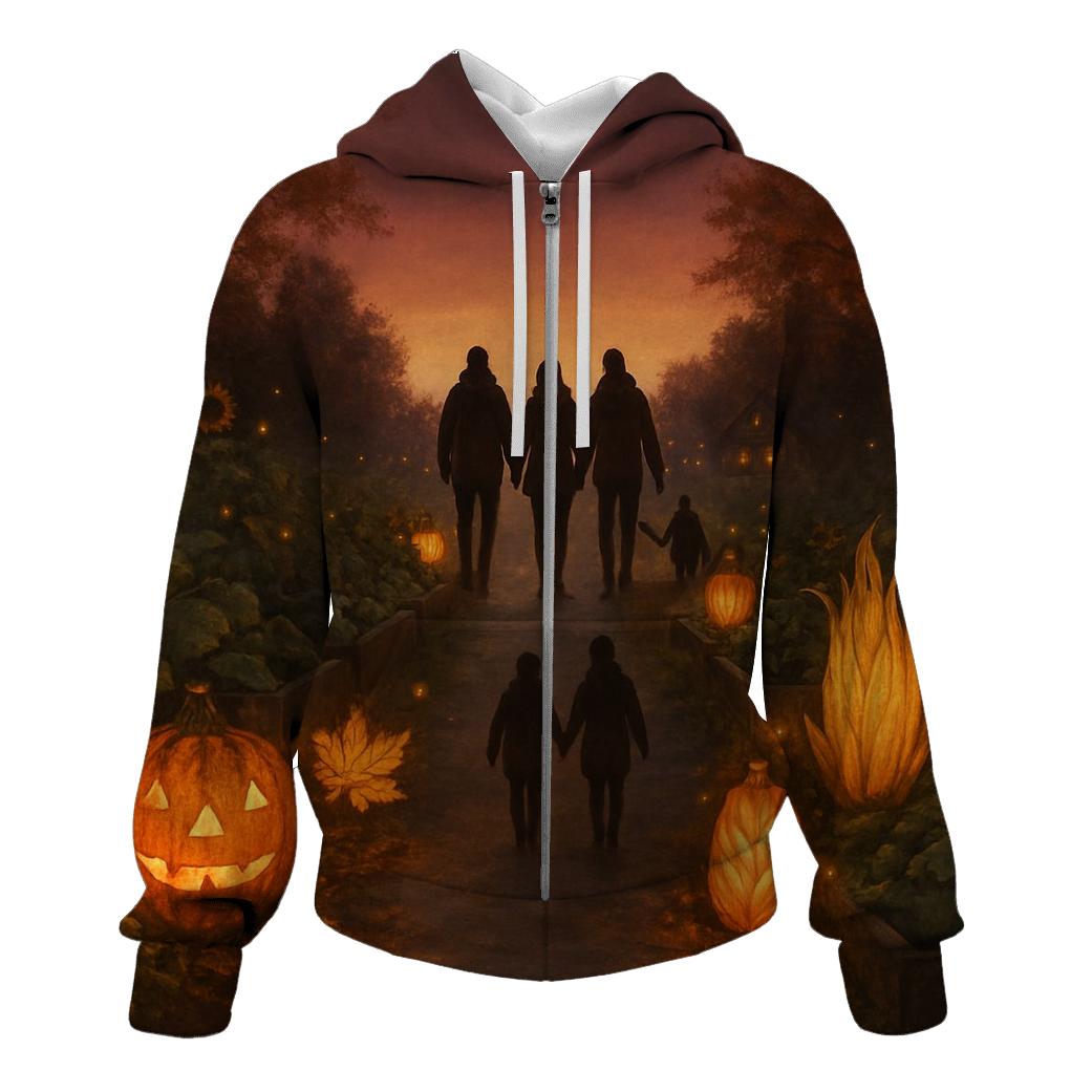 Gratitude Garden Lantern Walk custom hoodies