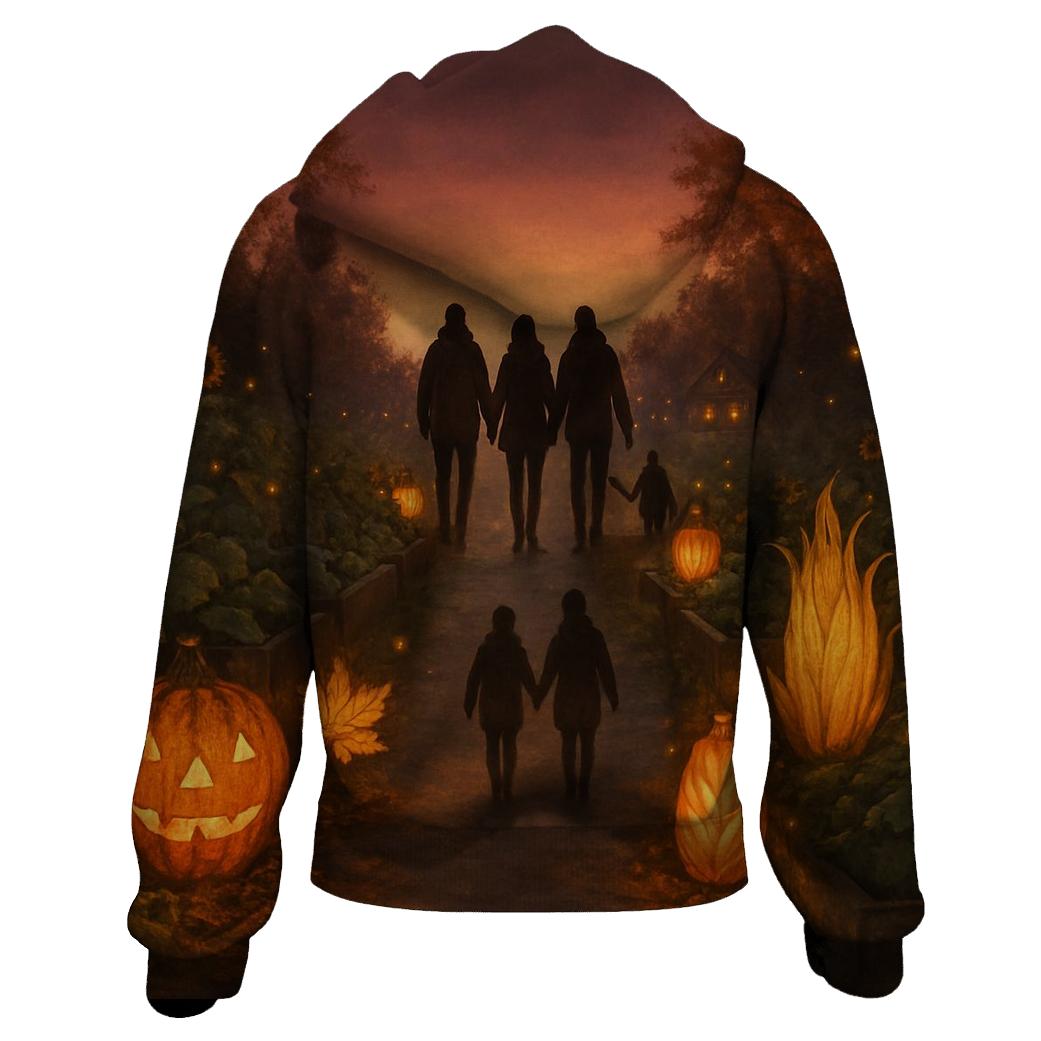 Gratitude Garden Lantern Walk custom hoodies