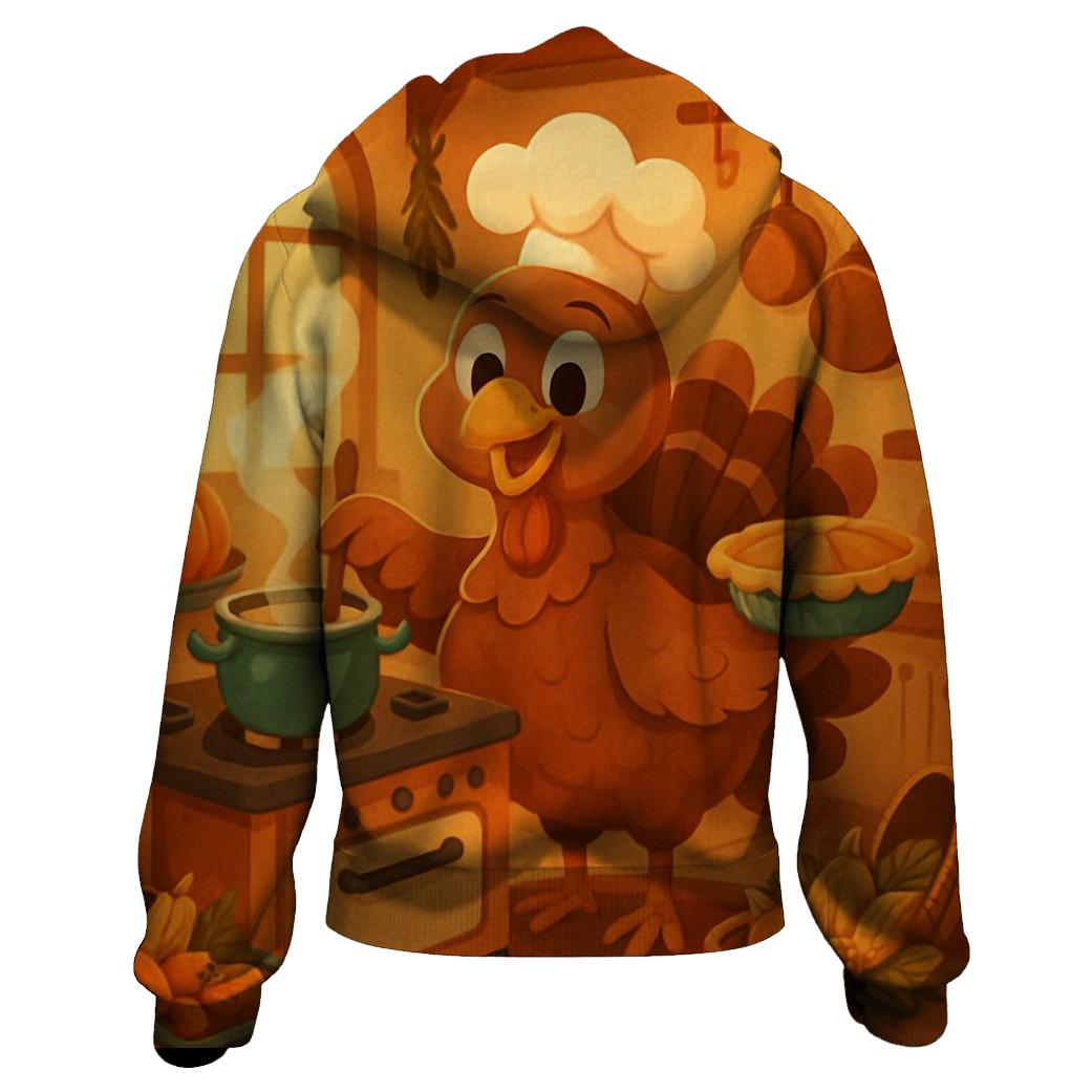 Turkey Chef Cozy Kitchen Feast custom hoodies