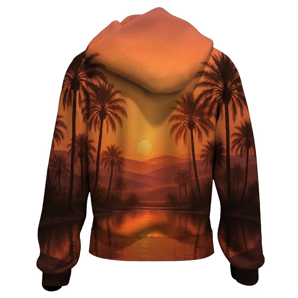 Coral Mirage Over Desert Oasis hoodie designs