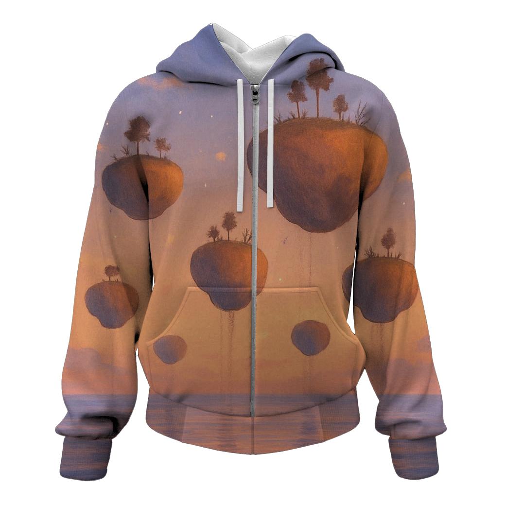 Peach Horizon Over Floating Isles hoodies fashion