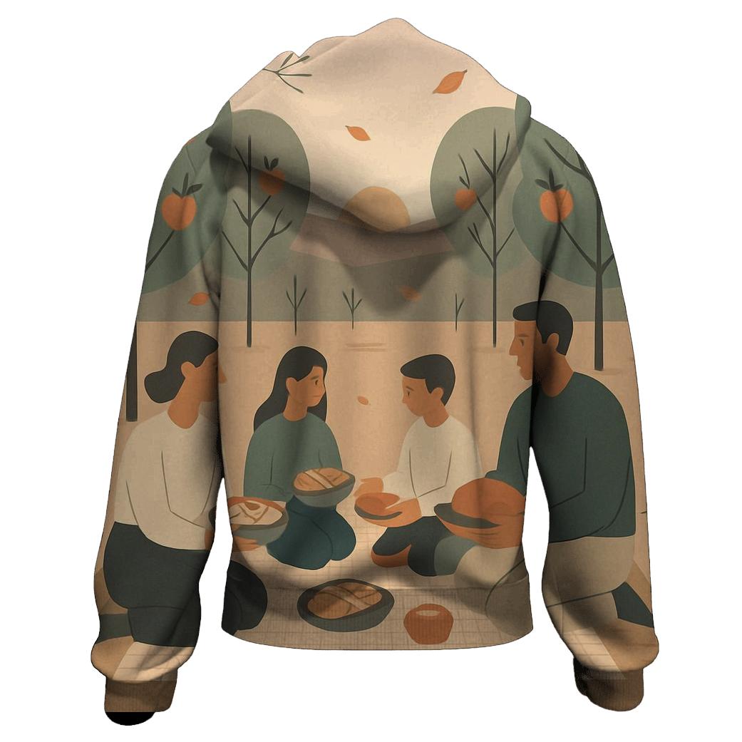 Sunset Orchard Family Blanket Picnic heavyweight hoodies