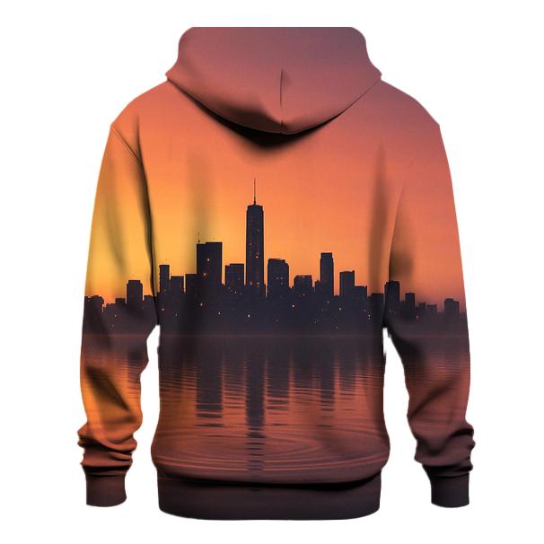 Skyline Reverie At Golden Hour Drift printed hoodies