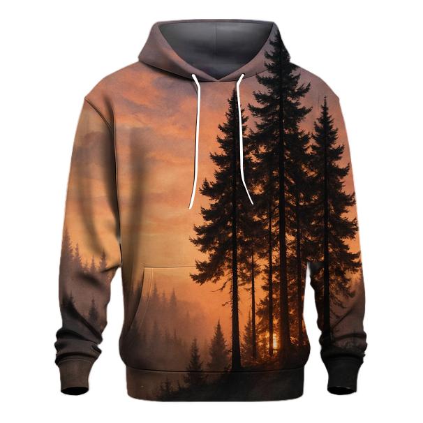 Whispering Pines In Ember Mist custom hoodies