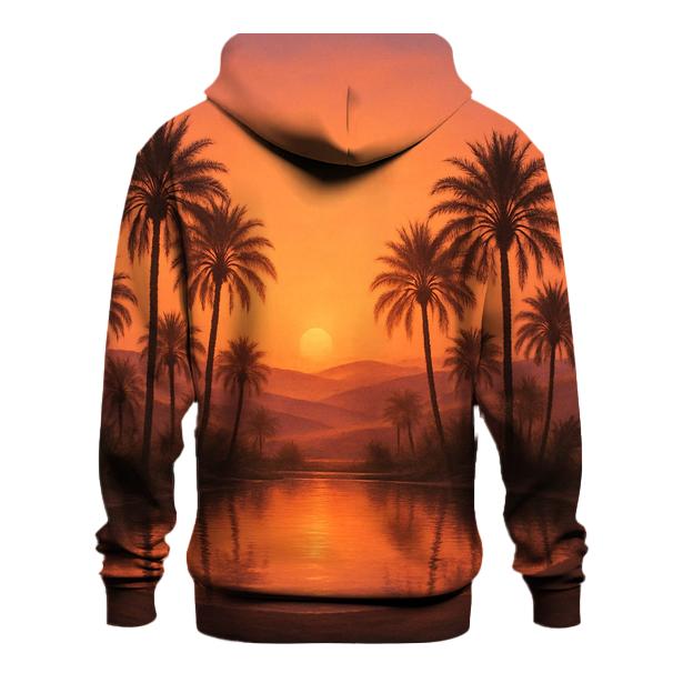 Coral Mirage Over Desert Oasis hoodie trends