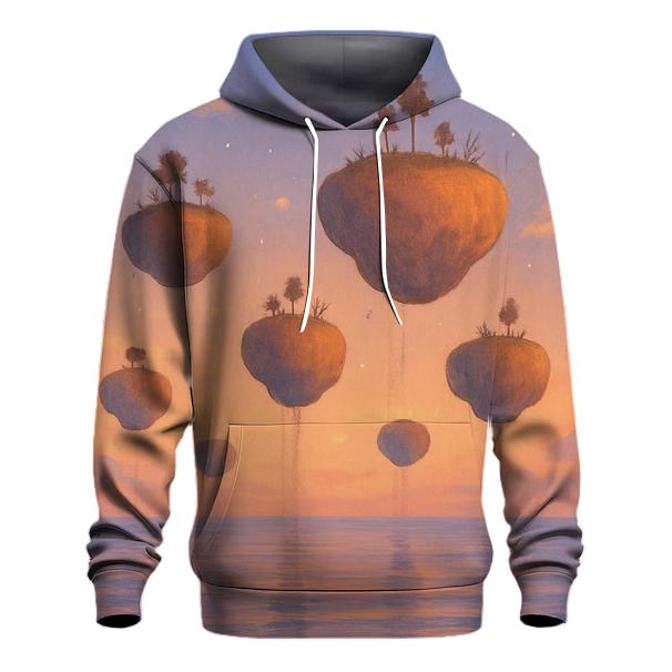 Peach Horizon Over Floating Isles custom hoodies