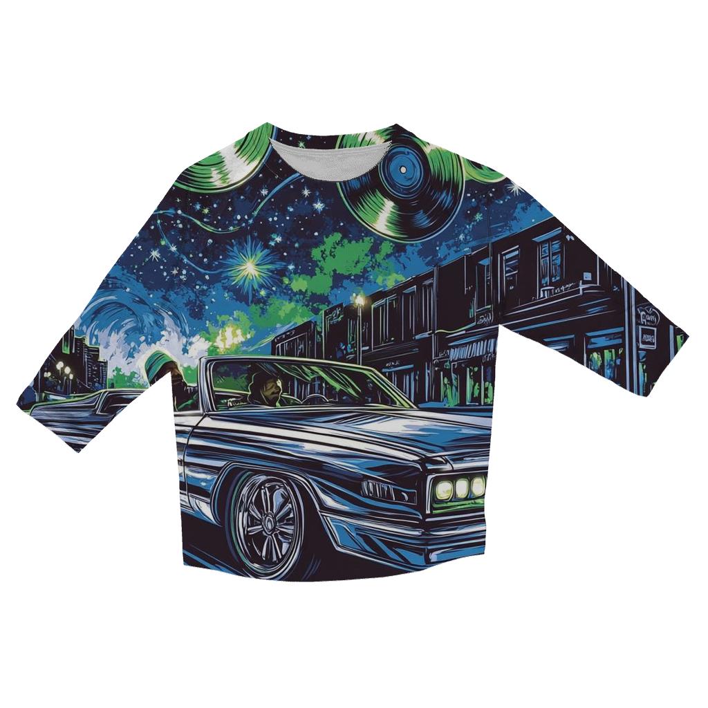 West Coast Chrome Lowrider Flow fashion 3/4 sleeve shirts