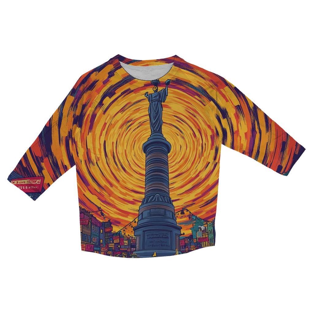 Springfield Town Square Time Loop designer 3/4 sleeve blouses