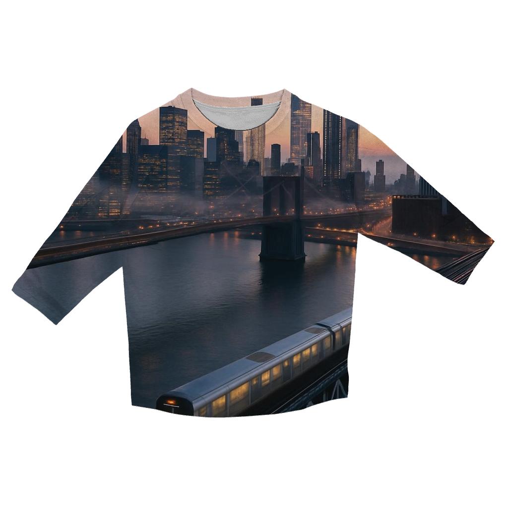 Dawn Commute Over The East River custom 3/4 sleeve shirts