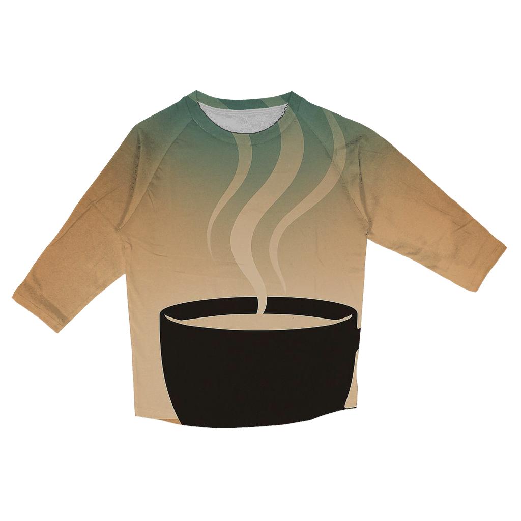 Aurora Steam Cup printed three quarter sleeve shirts