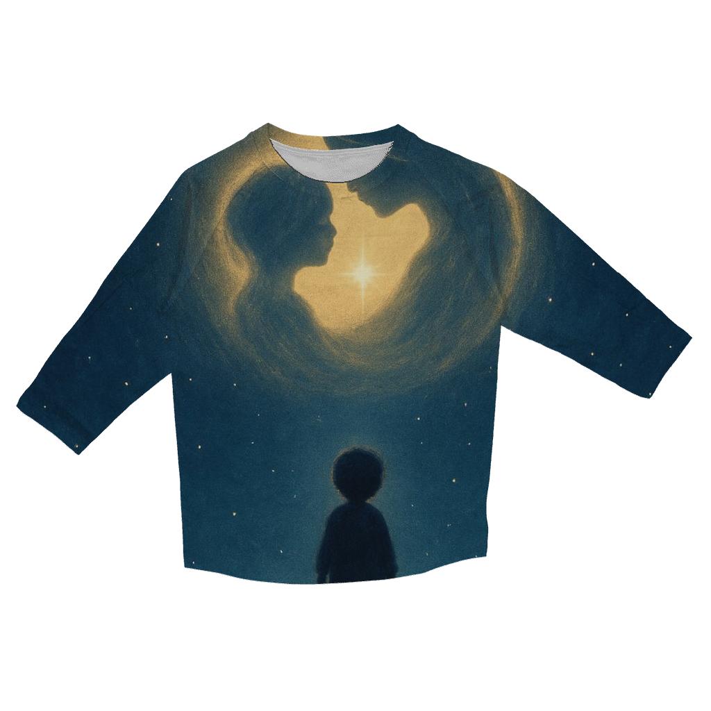 Mother As North Star Of The Heart printed three quarter sleeve shirts
