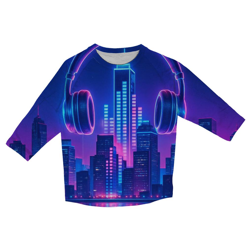 Neon Skyline Soundtrack fashion 3/4 sleeve shirts