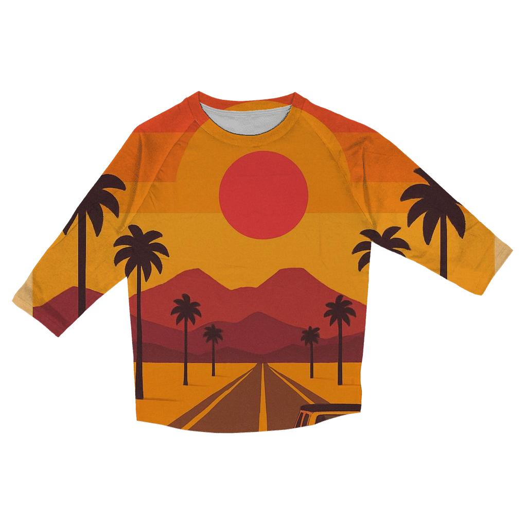 Sunset Boulevard Road Trip fashion 3/4 sleeve shirts