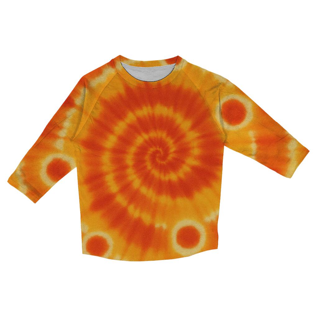Solar Flare Spiral Bullseye Fusion custom 3/4 sleeve shirts