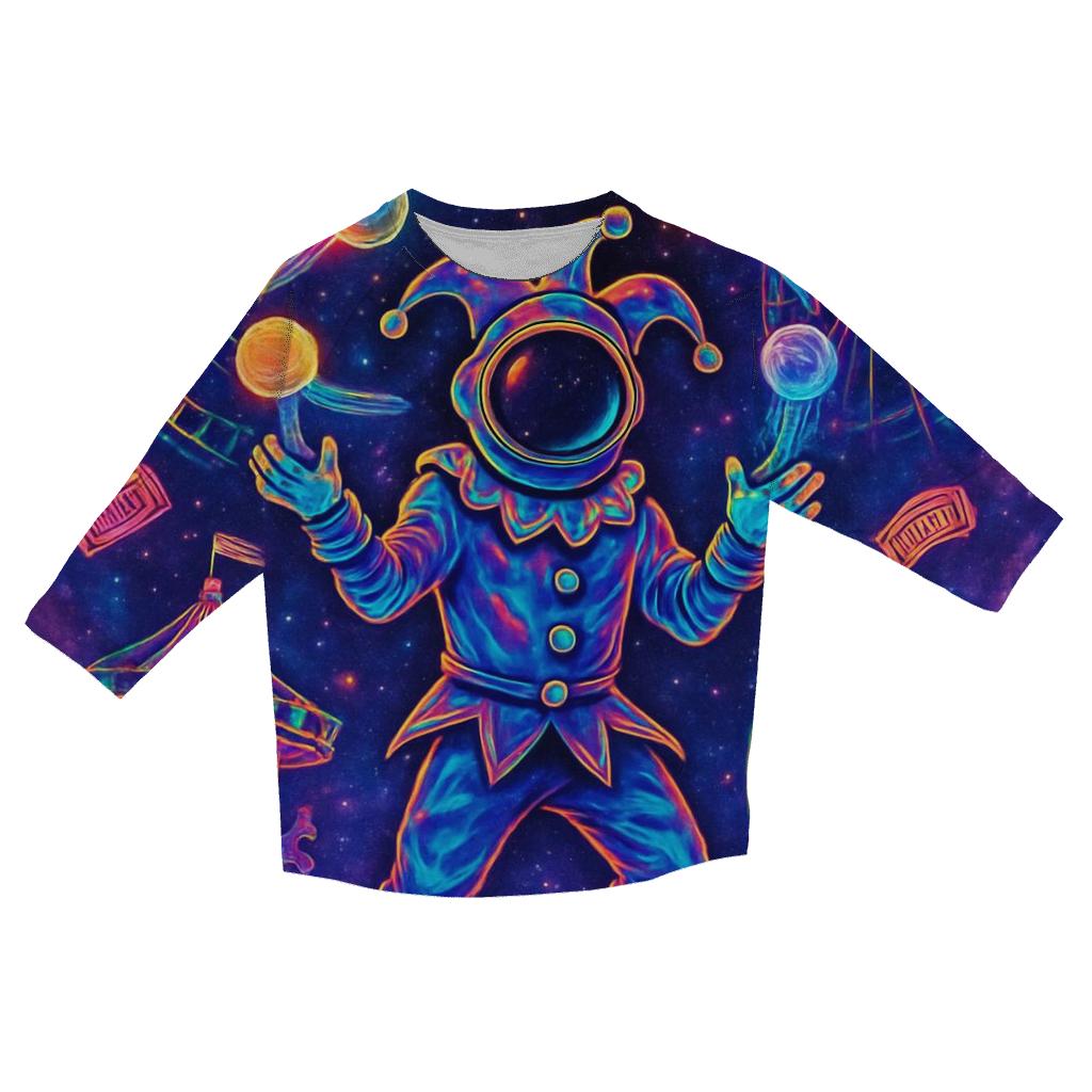 Chaotic Constellation Carnival printed three quarter sleeve shirts