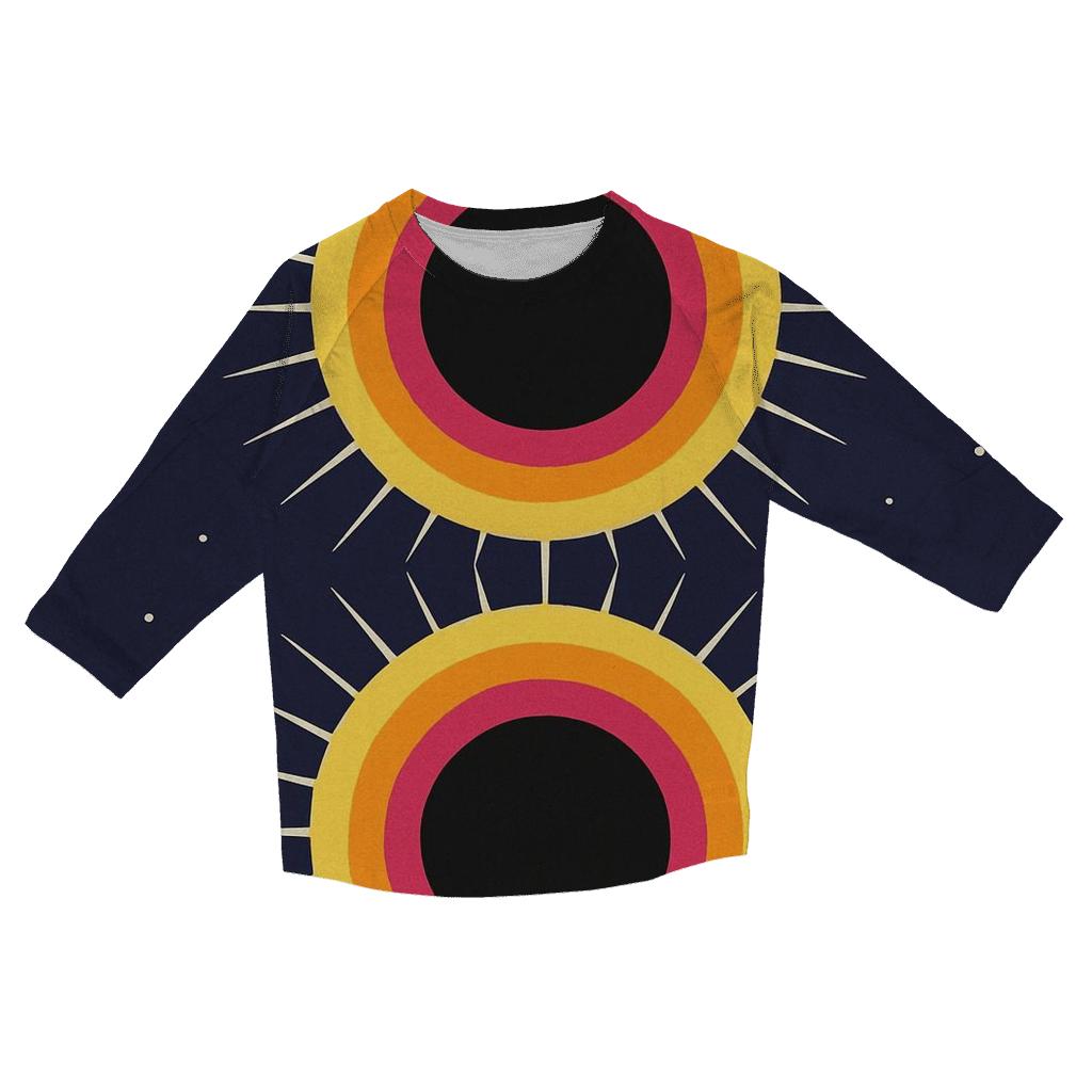 Twin Eclipse Coronagraph printed three quarter sleeve shirts