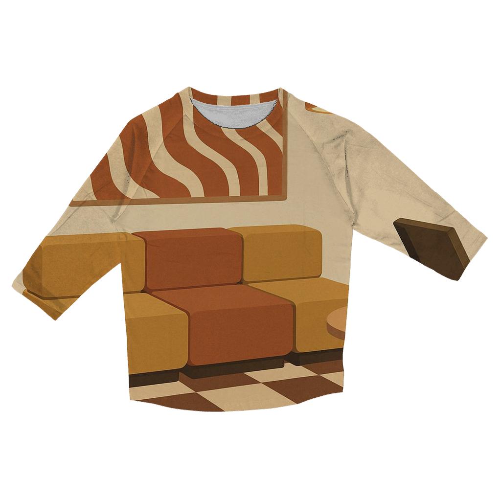 Groovy Checkerboard Lounge stylish quarter sleeve tops