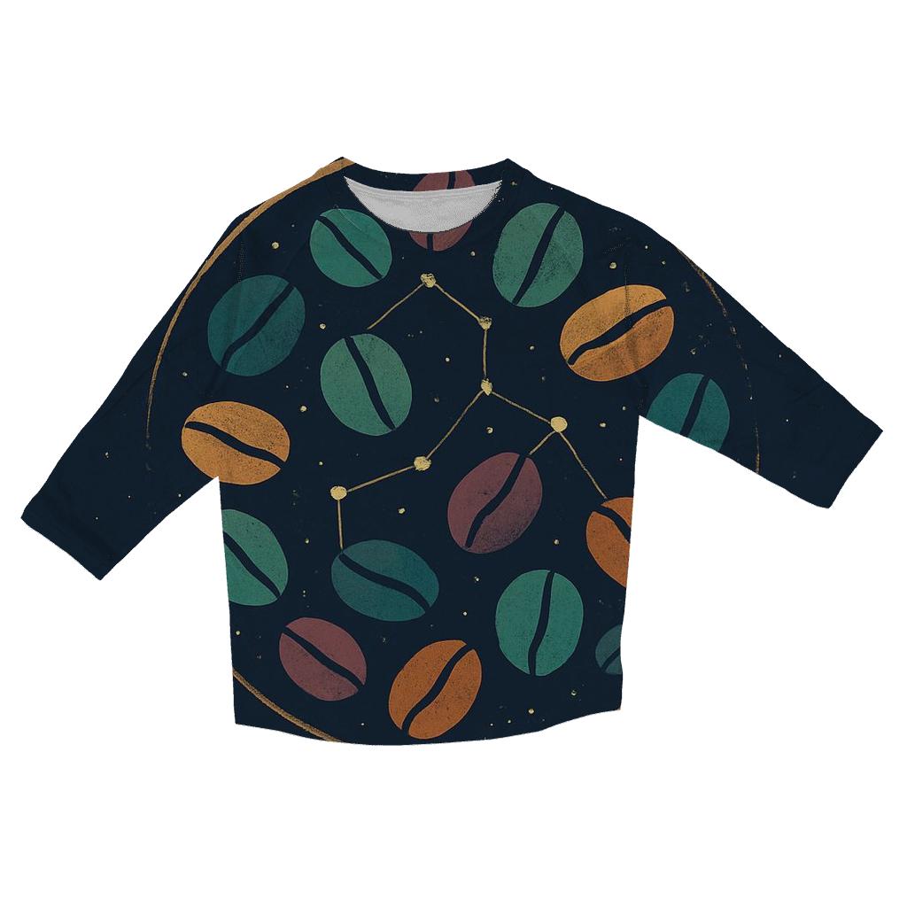 Midnight Bean Constellation fashion 3/4 sleeve shirts