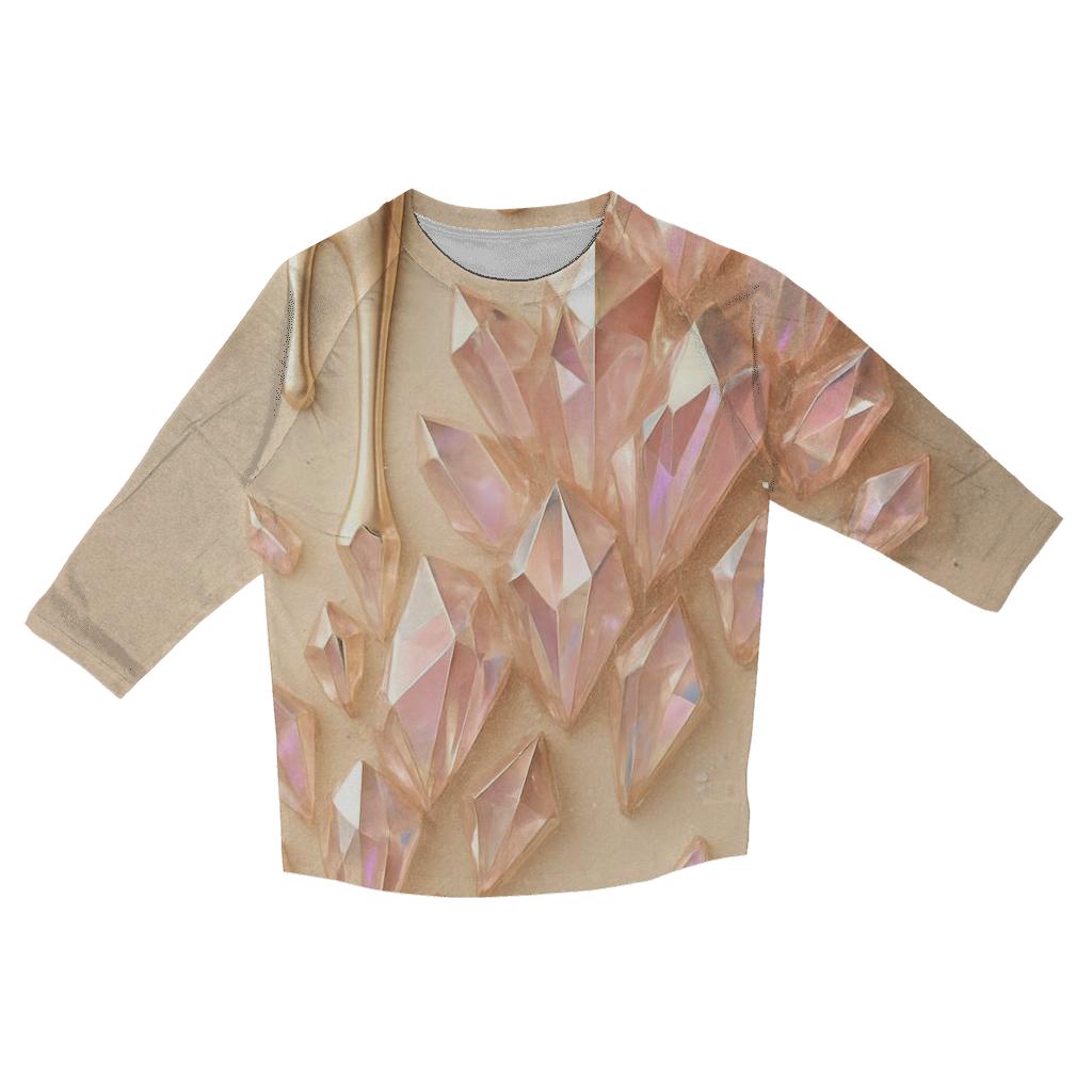 Champagne Prism Cascade trendy 3/4 sleeve tops