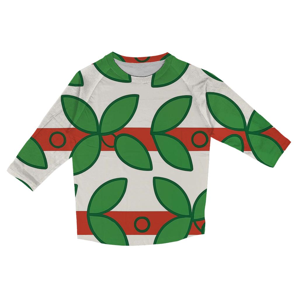 Holly Ribbon Geometry designer 3/4 sleeve blouses