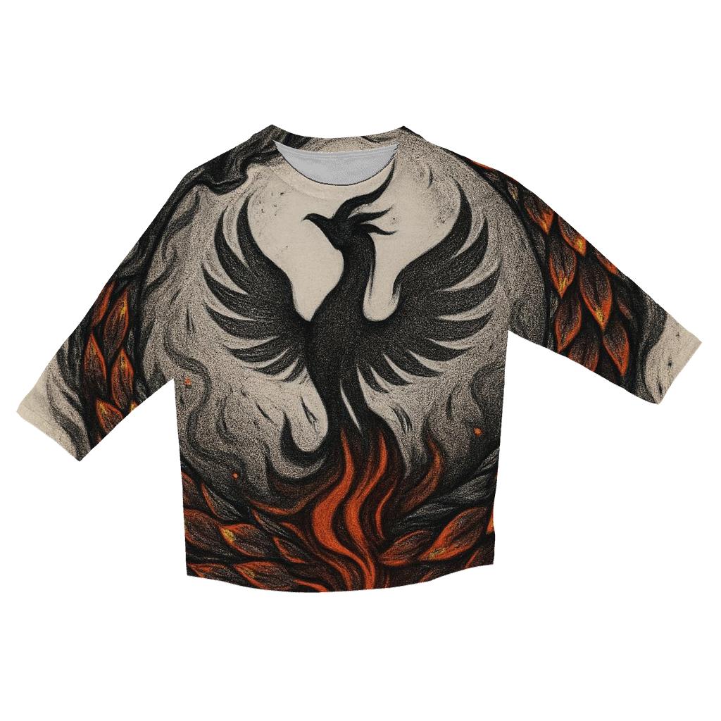 Phoenix Ash Ouroboros fashion 3/4 sleeve shirts