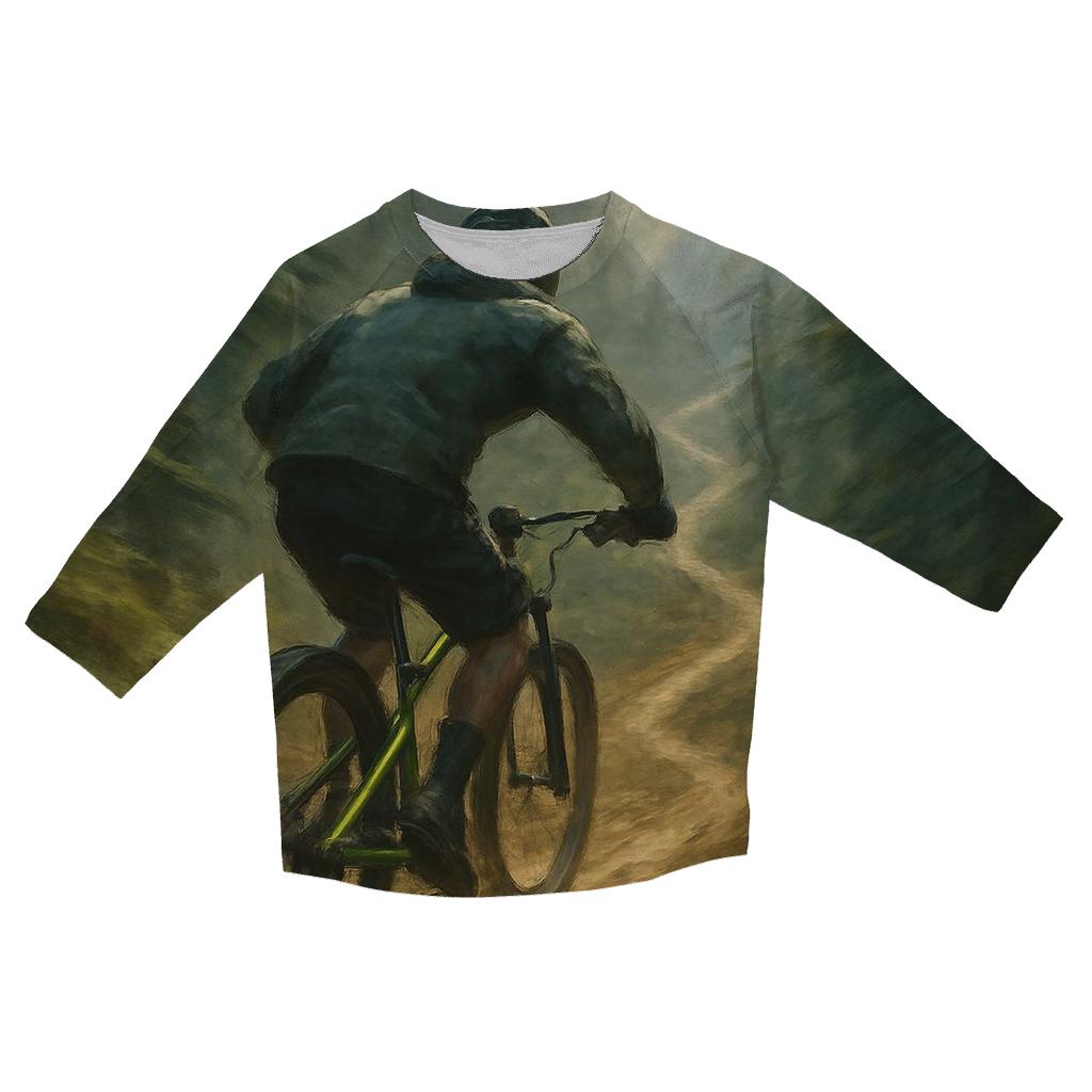 Mountain Bike Forest Descent designer 3/4 sleeve blouses