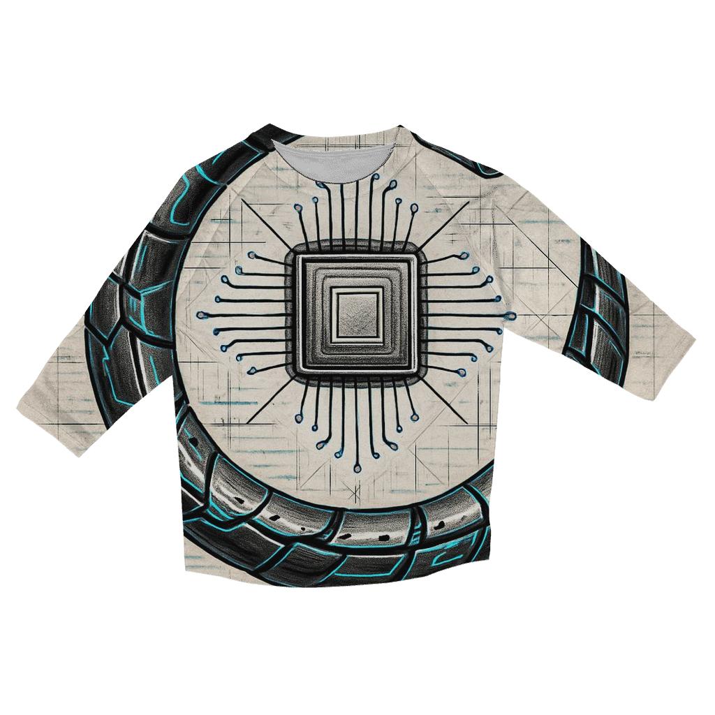 Cyber Circuit Ouroboros custom 3/4 sleeve shirts