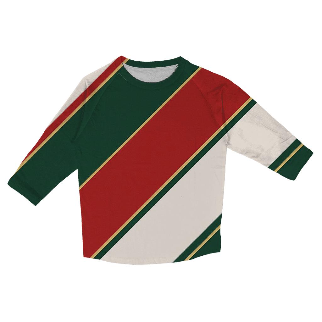 Candy Cane Stripe Abstraction cotton quarter sleeve shirts