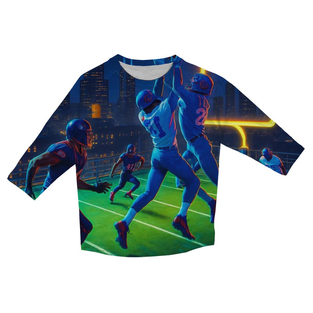Skyline Showdown On The Rooftop Gridiron designer 3/4 sleeve blouses