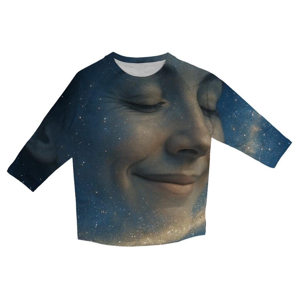 The Milky Way In A Mothers Smile custom 3/4 sleeve shirts